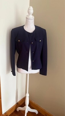 Seltene Vintage CELINE Seidenjacke goldene Knöpfe - Gr. 36 #36