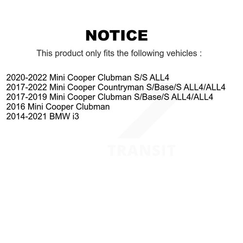 [Rear] Coated Brake Rotor Ceramic Pad Kit For Mini Cooper Countryman Clubman BMW - Picture 2 of 11