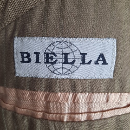 Biella 2 Piece Suit Mens 40L 34X33 Beige VL Canada Wool - Picture 7 of 13