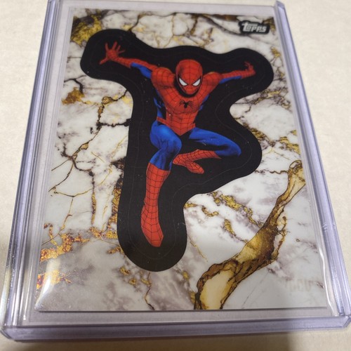 SPIDER-MAN GOLD MARBLE CHROME CARD 2025 Topps Comic Golden Anniversary - Marvel