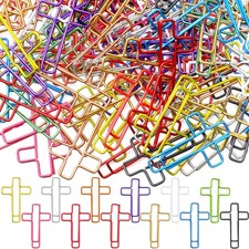 100 Pcs Cross Paper Clips 1.34 x 0.8 Inches Cute Paper Clips Christian Journa...