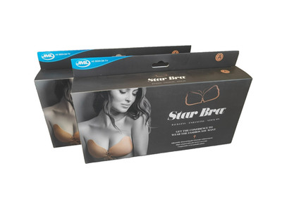 2X JML Star Bra Backless Stick On Nude Lace Up Reusable Strapless Size A Cup