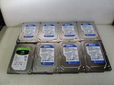 LOT OF 8 MIX BRAND SEAGATE/WESTERN DIGITAL 500GB SATA HARD DRIVE