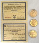 2010 2012 24kt Gold Clad Bronze Buffalo Tribute Proof $50 Coin + COA — photo 1