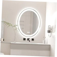 Ellipse 28 x 20 Inches,Smart LED Mirror with Lights for Bathroom,Front Lighted 