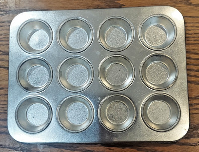12-Cup Mini Muffin Cupcake Pan metal Baking Tray 9.5 x 7