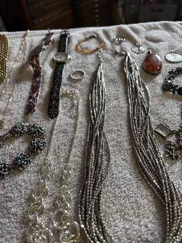 Vintage Lot Costume Jewelry Brighton Watch, Necklaces, Bracelets, Rings, - Picture 17 of 18