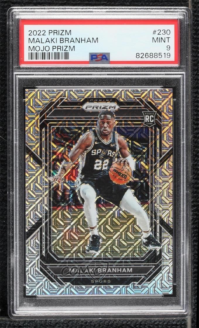 2022-23 Panini Prizm Mojo 20/25 Malaki Branham #230 PSA 9 MINT Rookie RC dq2