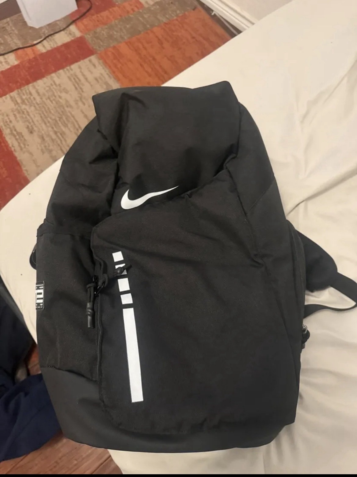 Nike Elite Training Backpack Black And White Men And Women Bag Trending