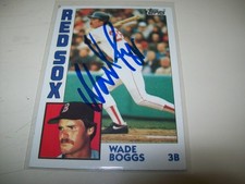 1984 TOPPS 2ND YEAR WADE BOGGS AUTOGRAPH SIGNED AUTO #30 BOSTON RED SOX VG-EX