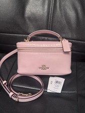 Coach Rainer Crossbody Bag 18 In Leather/Gold/Soft Pink CEO24 NWT