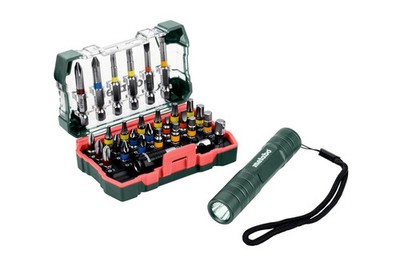 Metabo Bit-Box SP / Bitset 29-teilig + Mini Flash light # 626721000