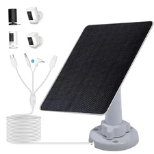 Solar Panel for Outdoor Wireless, 5W Fast Charging with Spotlight & All-New S...