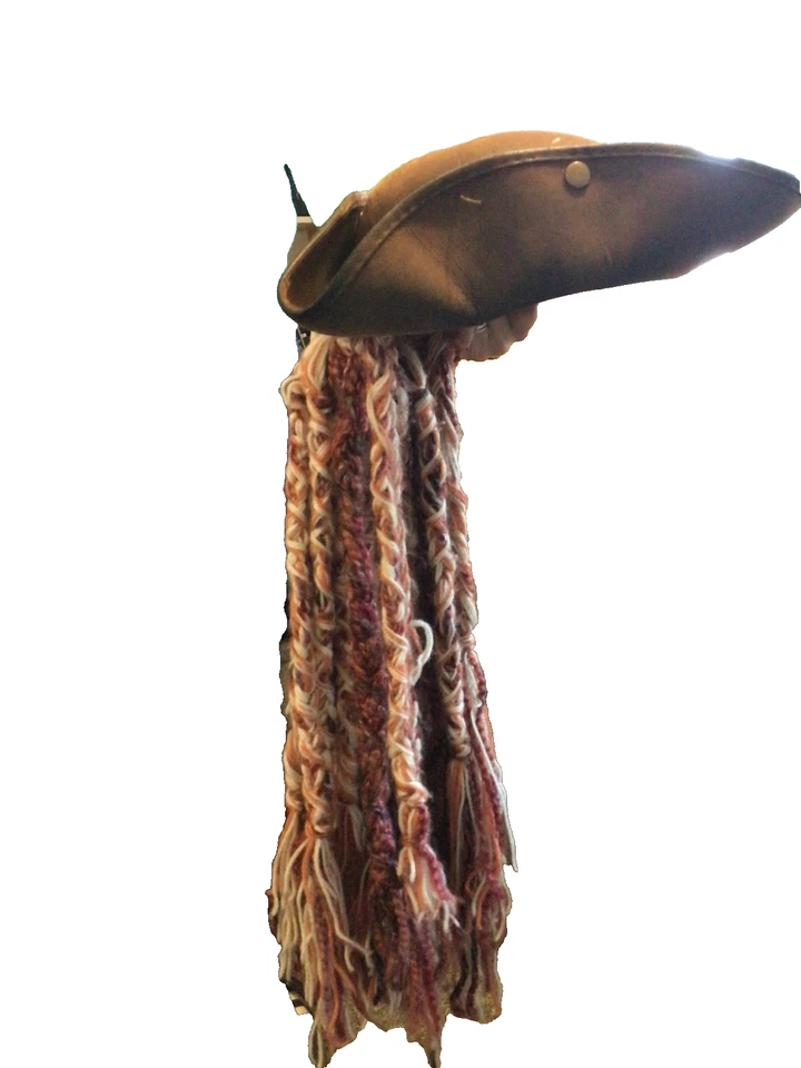 Hecho a mano capitán jack sombrero pirata disfraz vintage Foto 2 de 3