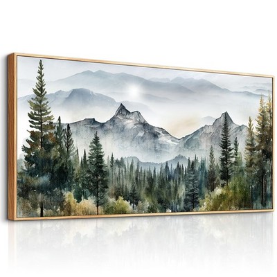 Abstract Mountain Scenery Paintings Wall Pictures Artworks Large Wall Art For...