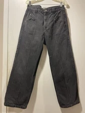 Isabel Marant Nadege pants jeans gray straight relaxed high waisted sz 42 8-10US