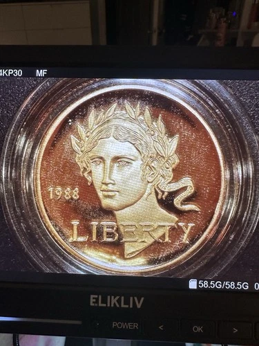 1988 W Liberty Olympic DCAM Proof Commemorative $5 Gold Coin In Capsule, & COA