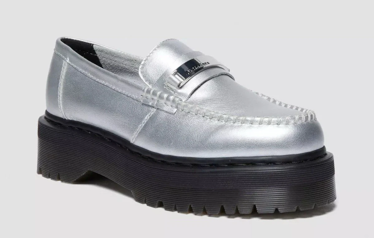 Dr. Martens シルバー ローファー厚底　Uk5 US6 38 Dr. Martens Silver Flats for Women for sale | eBay