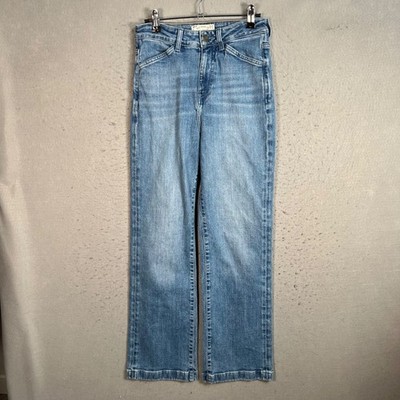 Fat Face UK Elise Wide Leg Jeans Womens Size 4R Blue Eco Denim