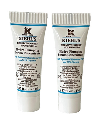 2 x KIEHL'S HYDRO-PLUMPING SERUM CONCENTRATE 0.17oz / 5ml each NEW Set/Lot