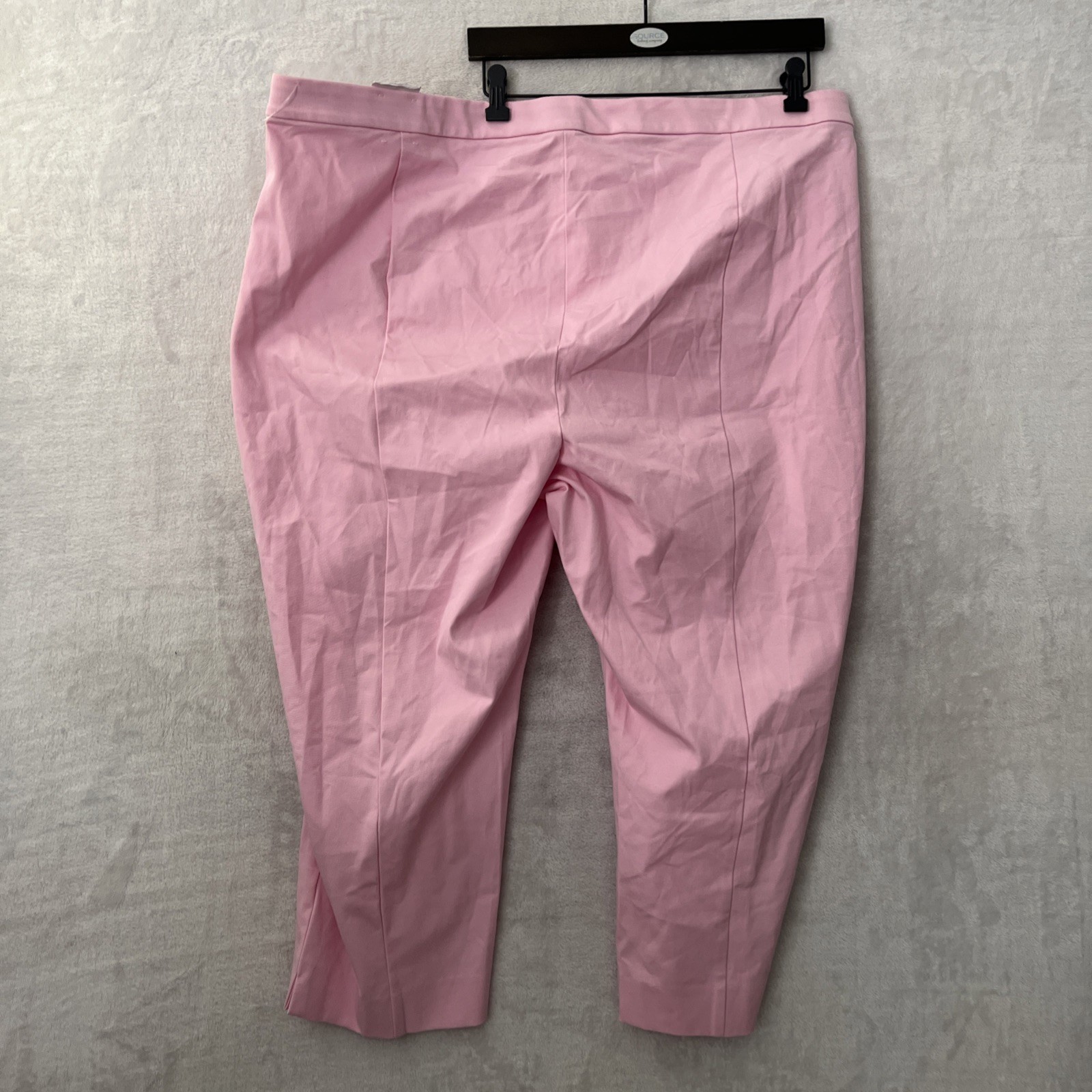 Talbots Womans Crop Pants Pink Solid Plus 24W Cot… - image 9