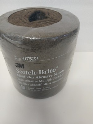 3M 07522 Scotch-brite Multi-flex Abrasive Sheet Roll, Ultra Fine, 8'' X 20' 7522