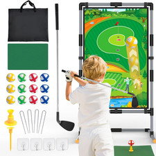 Golf Chipping Game Set - Double-Sided Mat for Fun Indoor  Outdoor Practice