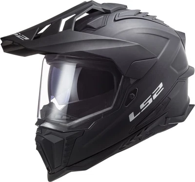 LS2 MX701 Explorer sólido mate negro - Adventure casco motocicleta - Imagen 1 de 4