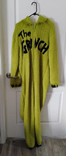 The Grinch Adult 1z Dr Seuss Hooded Costume Pajamas Suit Men's SZ M/M Pre-Owned