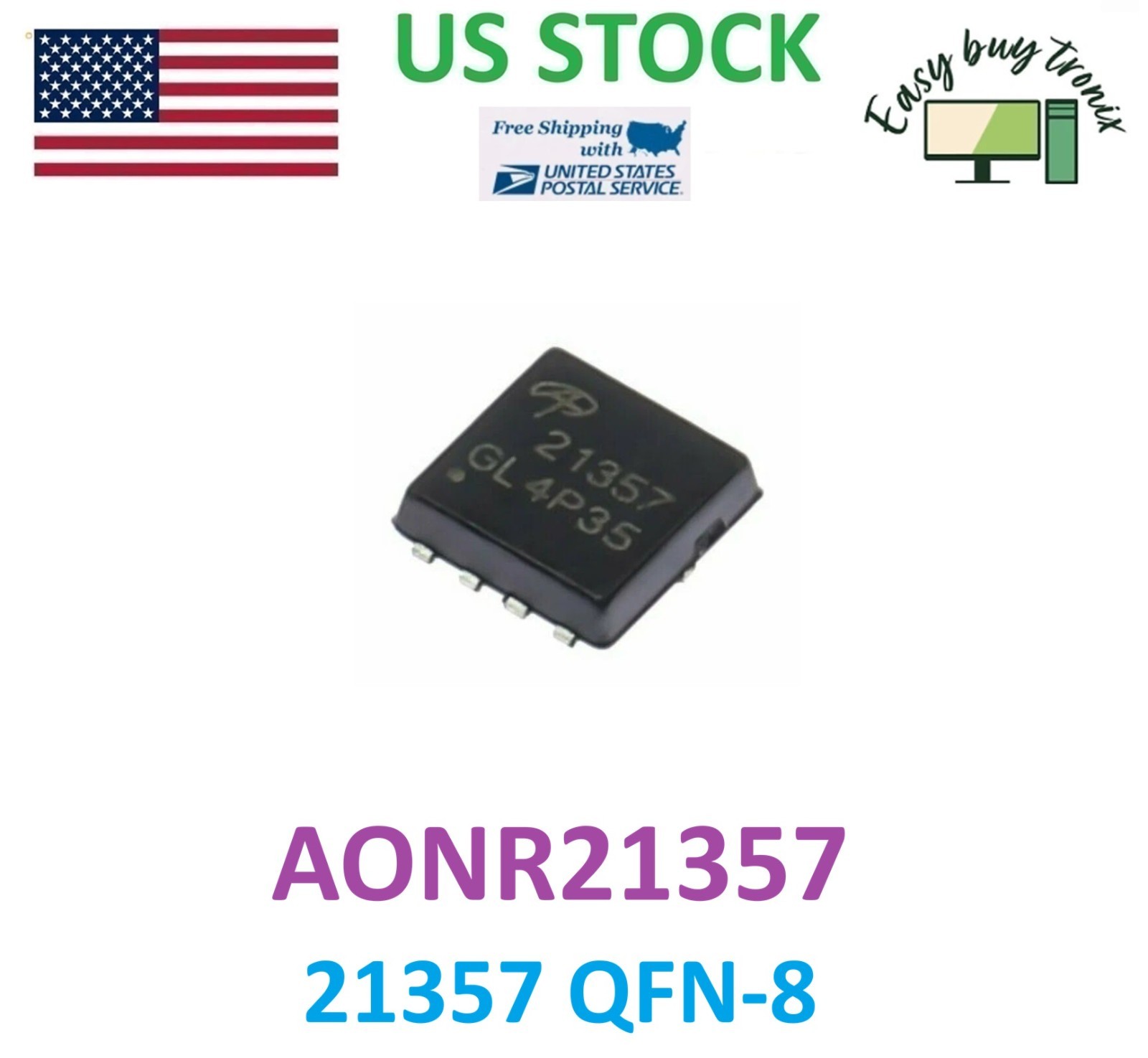 2Pcs AONS21357 AONR21357 AON21357 21357 8pin SOP Power IC MOS Chipset