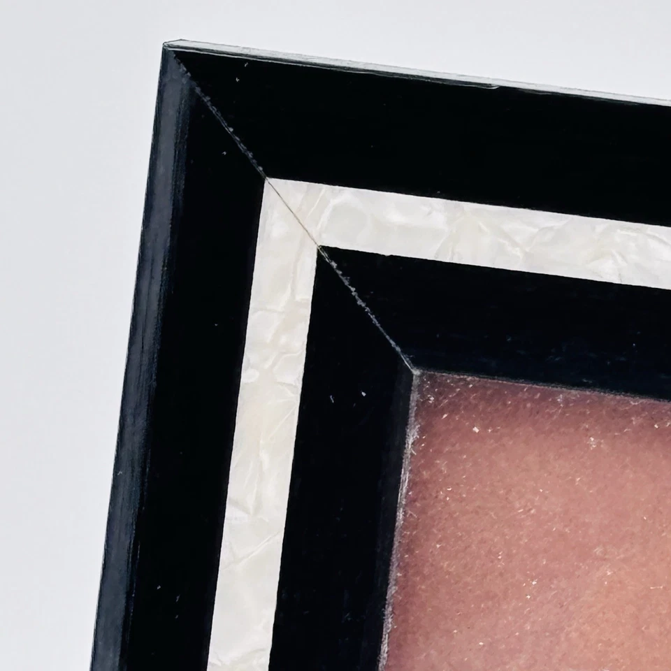 Natalini 4x6 Photo Frame Black With Mother of Pearl Inlay Design Handmade Italy - Image 3 of 4