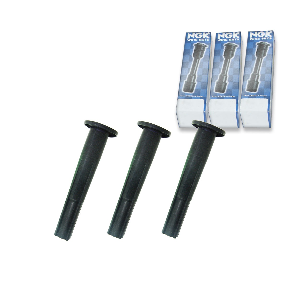 3 pcs NGK Ignition Coil Boot for 1999-2003 Toyota Solara 3.0L V6 - Direct qr