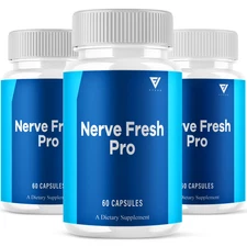 (3 Pack) Nerve Fresh Pro Nootropic, Nervefreshpro Brain Support (180 Capsules)