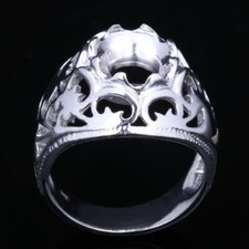 Fine Jewelry Oval 8X10mm Semi Mount Ring Setting Ancient Sterling Silver Wedding