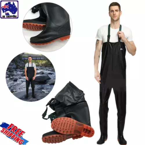 Chest Waders Waterproof PVC Pants with Boots Hunt Fishing Tackle Wading Outdoor