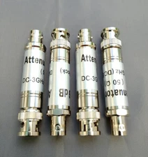 (4 PCS)BNC 3/6/10/20db 300KHz-3GHz DC Block Attenuator 50 Ohm 2 Watt-One of Each
