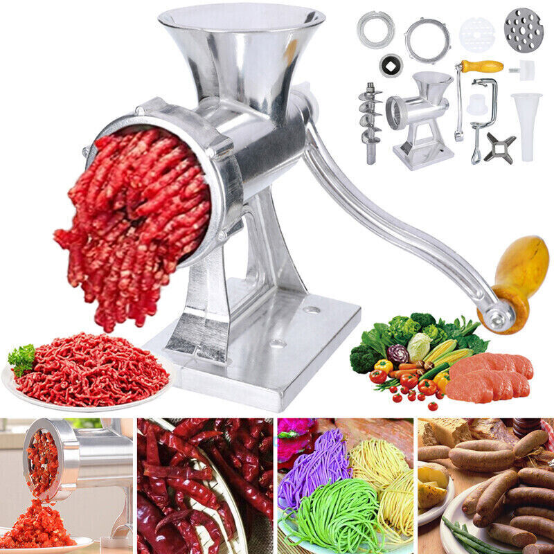 Commercial Meat Grinder Mincer Stuffer Manual Sausage Filler Sauce Make Machine
