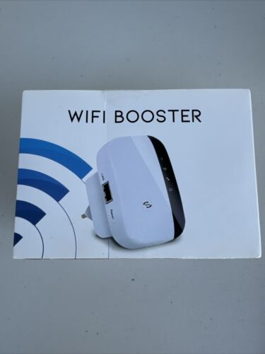 NEW SEALED Wifi Booster w Ethernet Cable Plug In w Instruction Manual