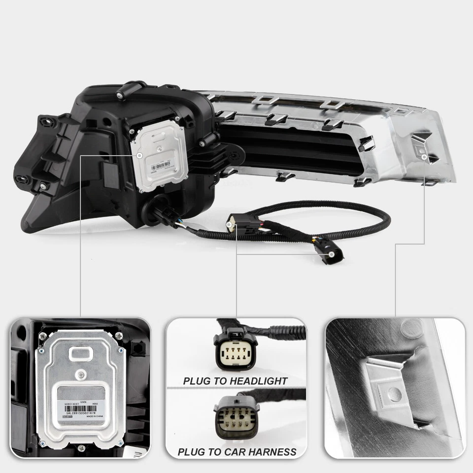 [Interruptor trasero] LED DRL con intermitente/luces antiniebla parachoques para Cadillac XTS 2018-2019 Foto 4 de 4