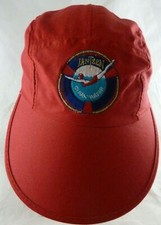 Vintage 80  s Jantzen Embroidered Cotton Strap back Hat cap Clean Water