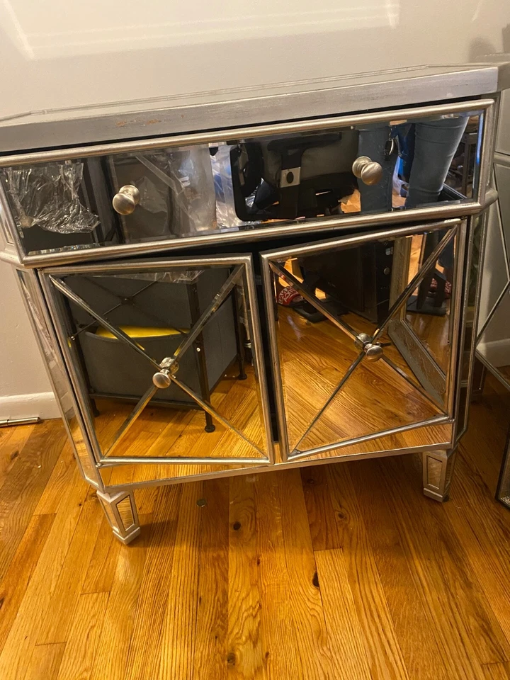 ARMARIO ACENTO - ESPEJADO, PLATA 1 CAJÓN 2 PUERTAS Foto 4 de 4