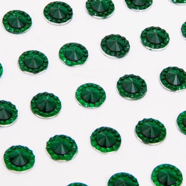 CraftbuddyUS 108pcs Self Adhesive Pointed Resin Glitter Gems Emerald Green eBay