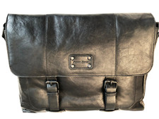 Gianni Conti 1132333 Besace Messenger Sacoche ordinateur Cuir noir