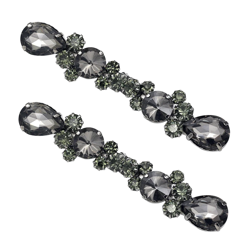 1 Pair DIY Crystal Hook and Eye Clasp Button Fastener Sewing Craft Decorative  - Image 2 of 4