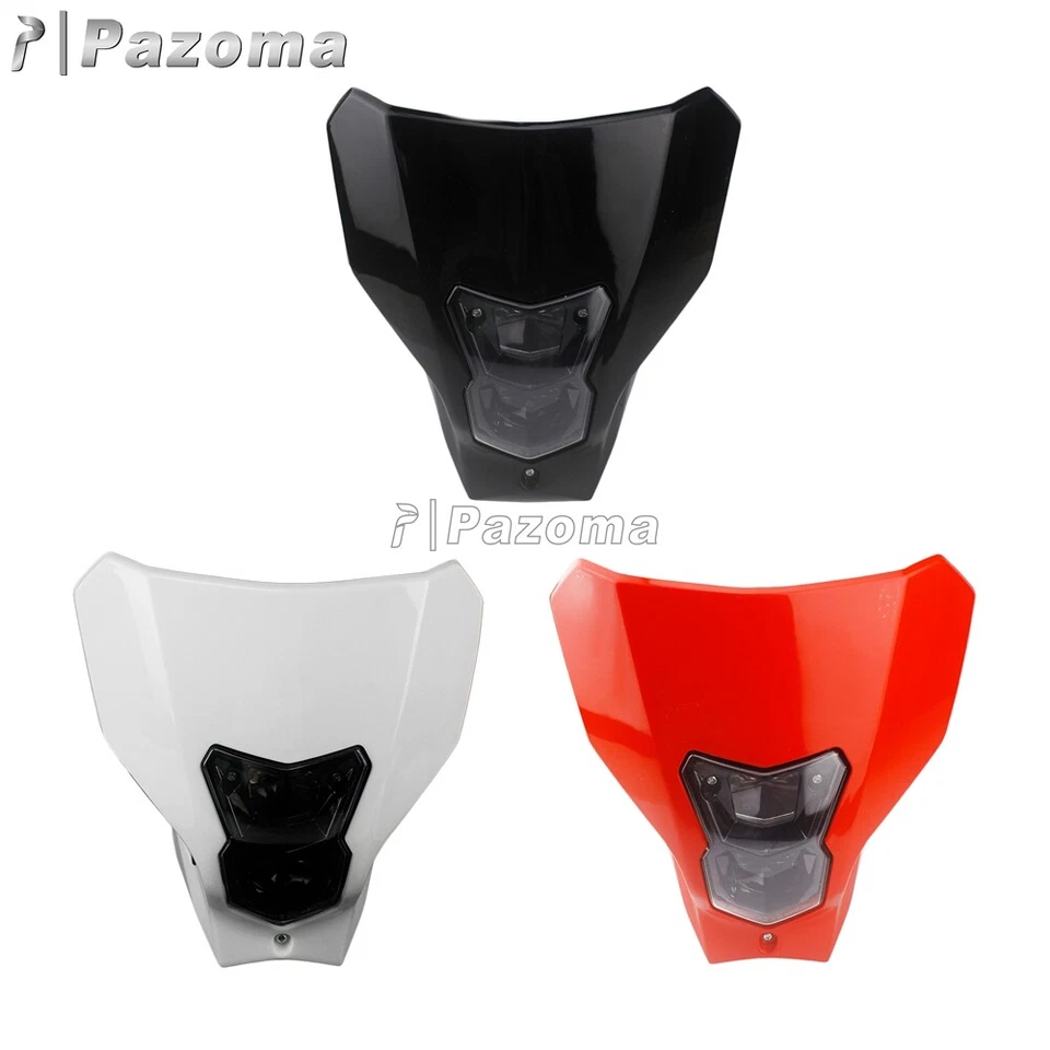 Dirt Bike MX LED Enduro Headlight Fairing For Honda CR125/250/60/80 Suzuki DR100 — 第 2/4 张图片