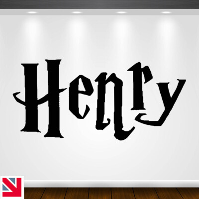 Personalisierter Wandtattoo MAGISCHER ZAUBERER individueller Name Jungen Mädchen Vinyl