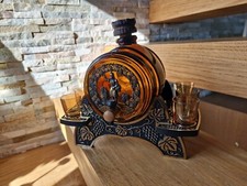 Decanter A Forma Di Botte Con 6 Bicchierini. VINTAGE. Mai Usato.