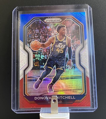 2020-21 PANINI PRIZM #67 DONOVAN MITCHELL RED WHITE & BLUE
