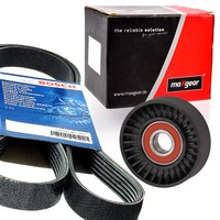 Bosch 5PK1195 Keilrippenriemen + Rolle FüR Clio Kangoo Megane Scenic Thalia