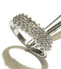 14k white gold .98ct VS1 H princess diamond anniversary cluster ring 3.7g size 7 — photo 6